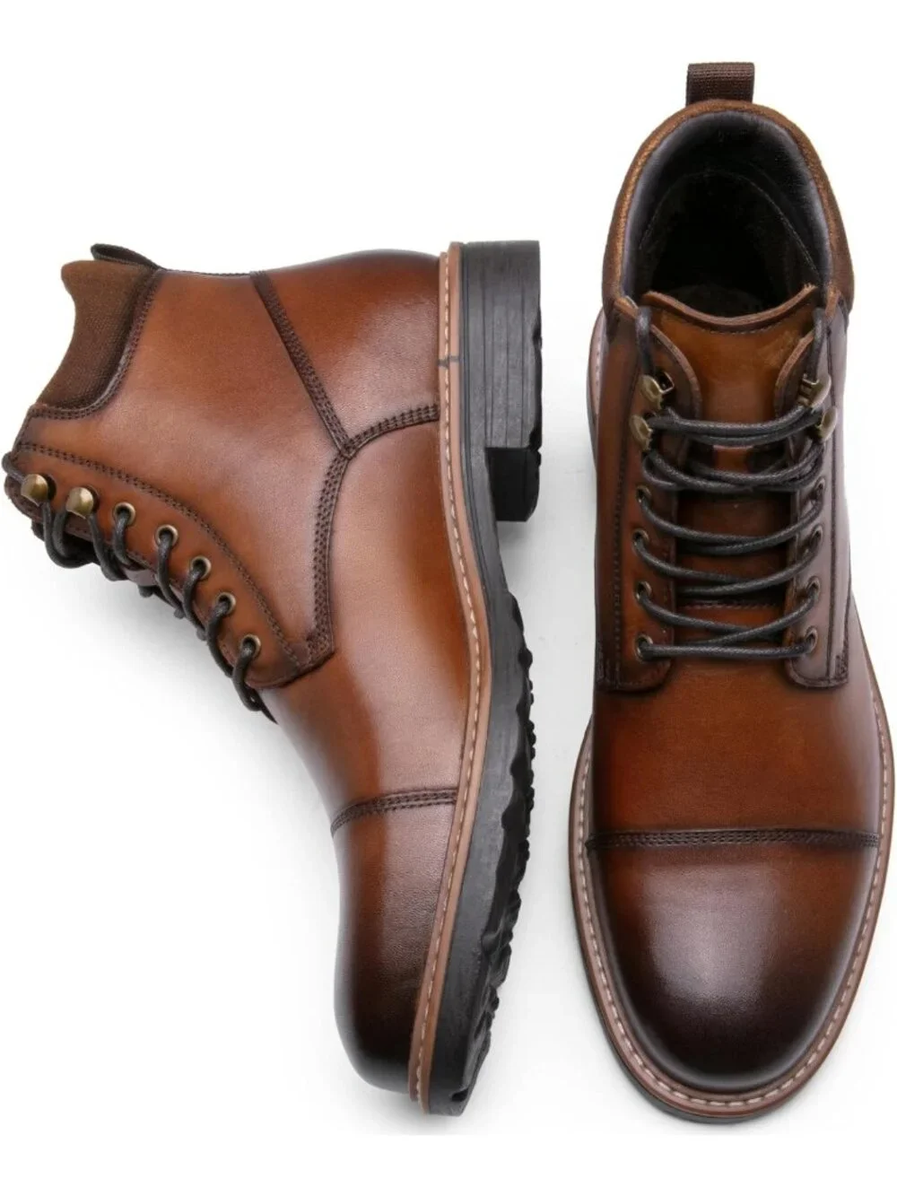Stylish Men's Leather Chukka Boots - Versatile Dress Footwear for Any Occasion